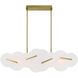 Nuvola 2 Light 9 inch Gold Chandelier Ceiling Light