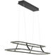 Cadoux Linear Chandelier Ceiling Light in Black
