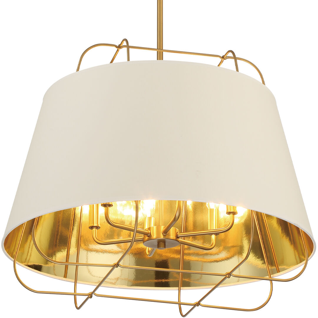 Tura 6 Light 24 inch Black Pendant Ceiling Light