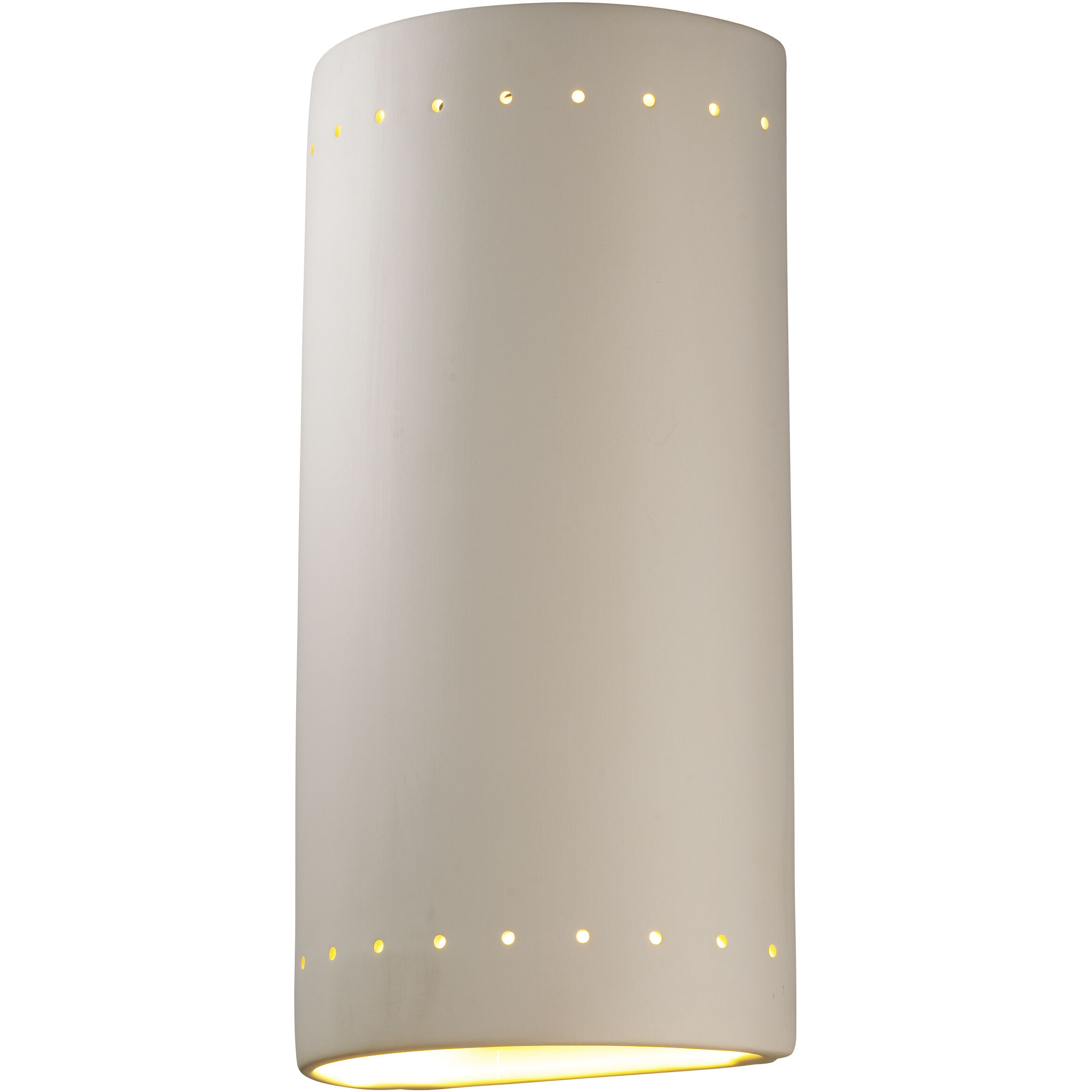 Ambiance Cylinder LED 21 inch White Crackle Outdoor Wall Sconce, Really Big