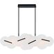 Nuvola Linear Chandelier Ceiling Light in Black