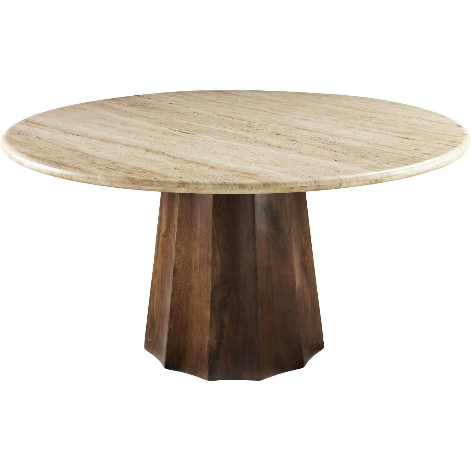 Linus 60 X 60 inch Wheat / Dark Brown Dining Table