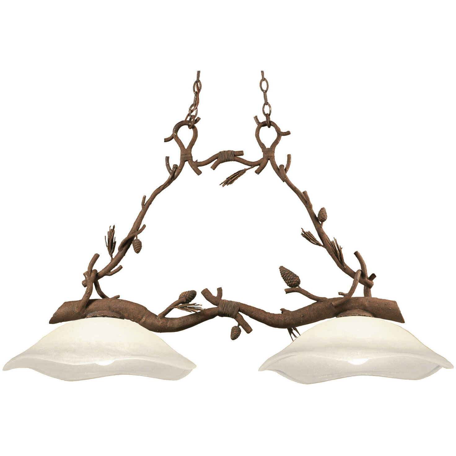 Ponderosa 2 Light 46 inch Ponderosa Island Light Ceiling Light in Without Glass