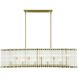 Glasbury Linear Chandelier Ceiling Light in Gold