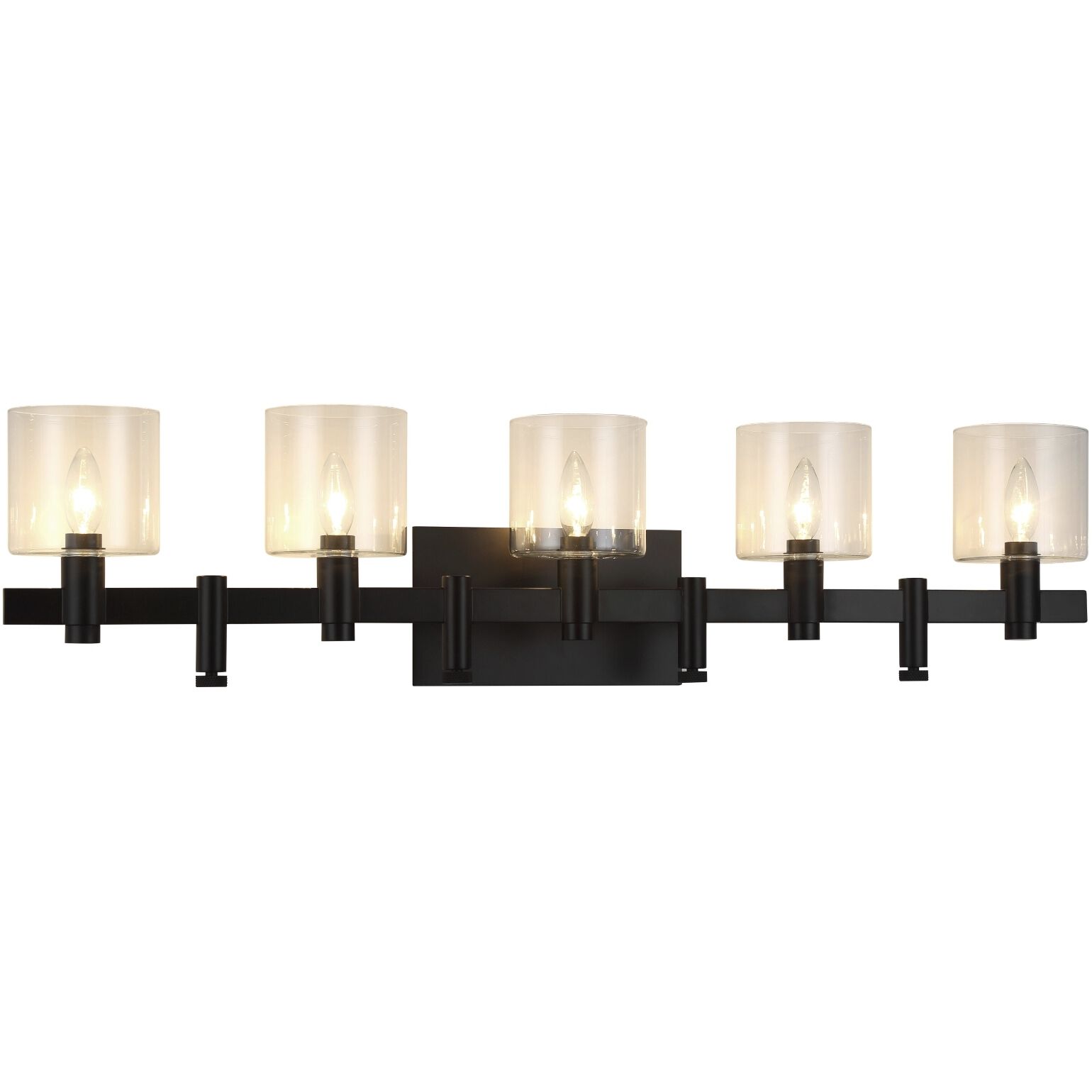 Decato 5 Light 37.75 inch Black Vanity Light Wall Light