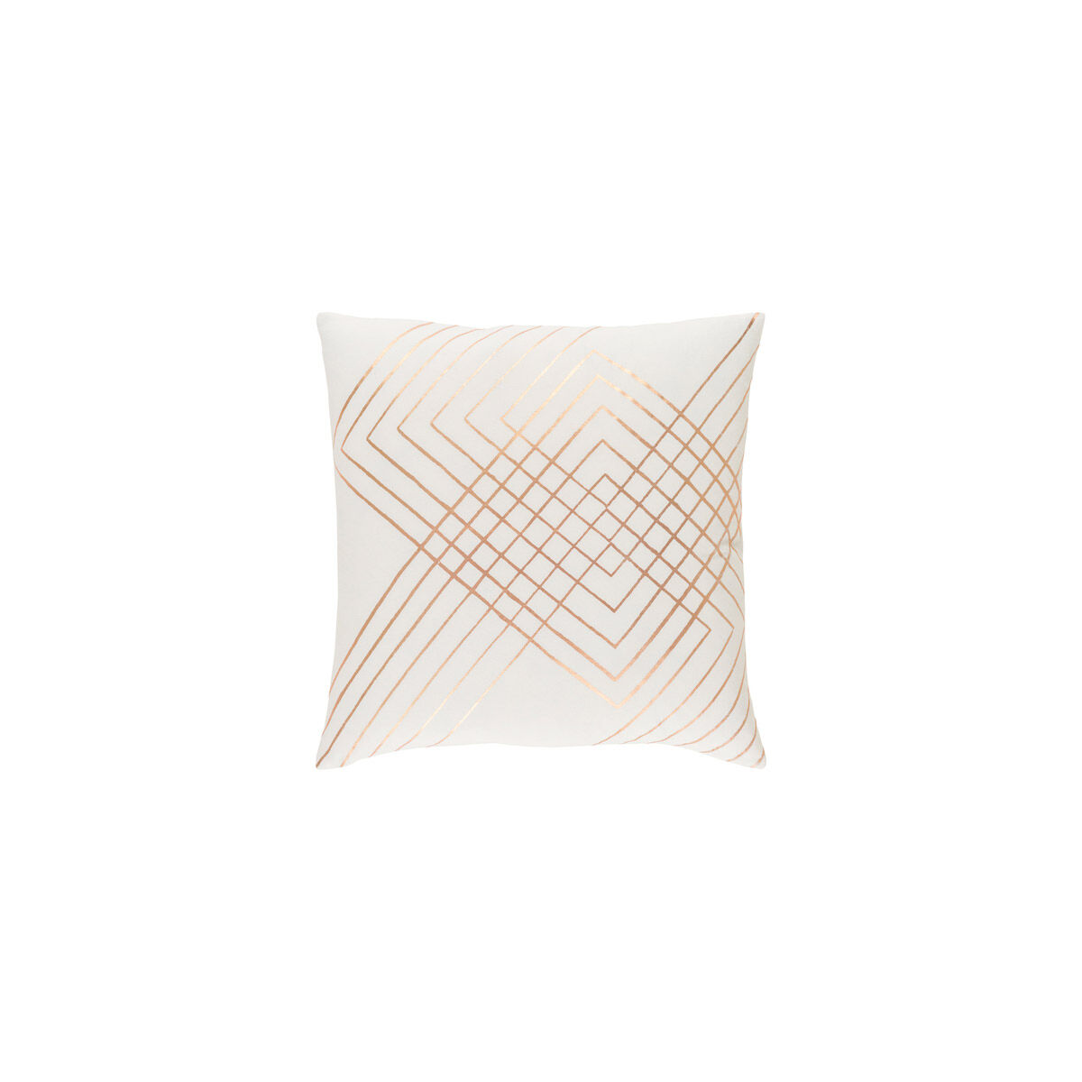 Crescent 20 X 20 inch Cream/Metallic - Copper Pillow Kit
