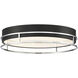 Grafice LED 17.75 inch Silver and Black Flush Mount Ceiling Light