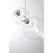 Atomo Linear Chandelier Ceiling Light in Chrome, Clear