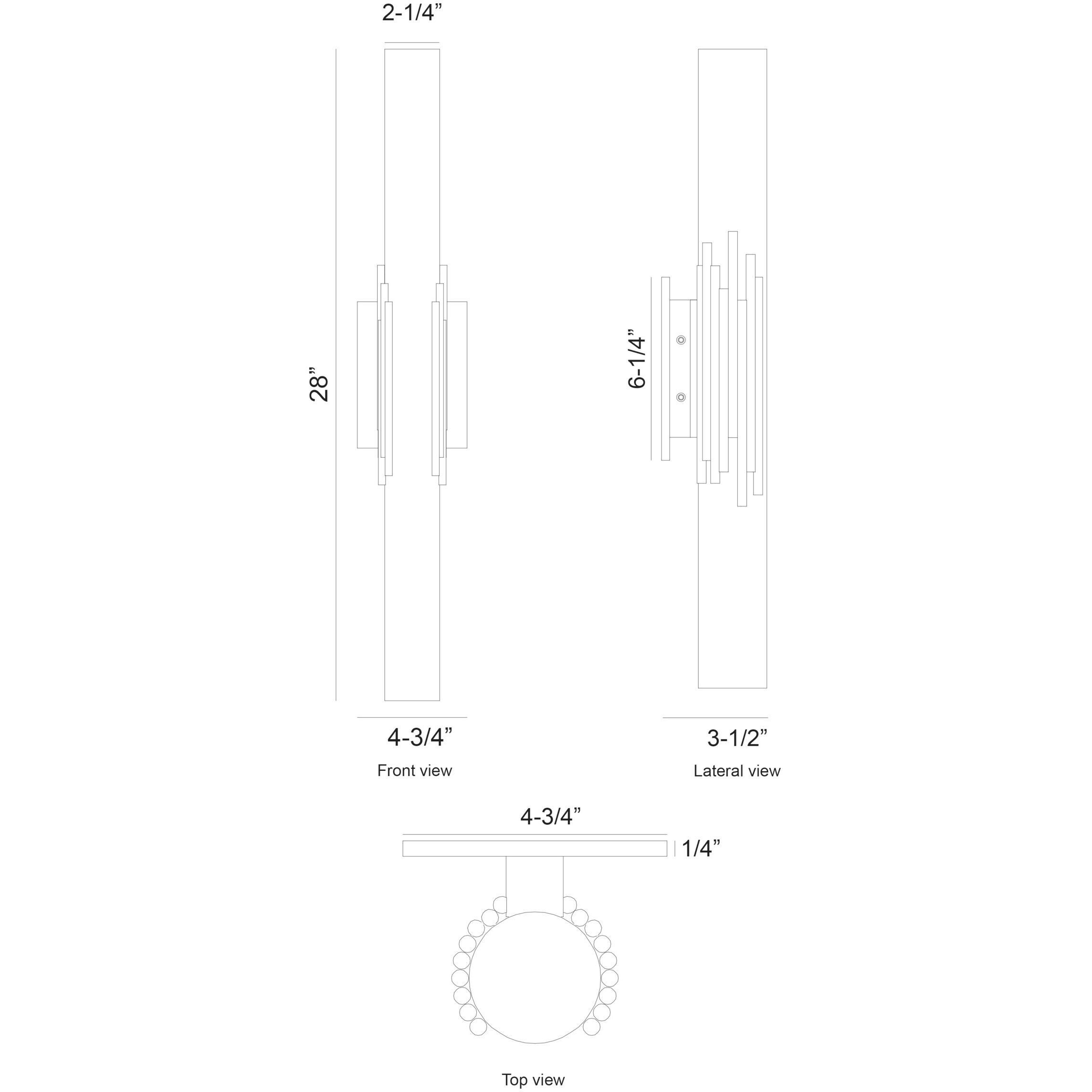 Venna 1 Light 28 inch Bronze Outdoor Wall Sconce