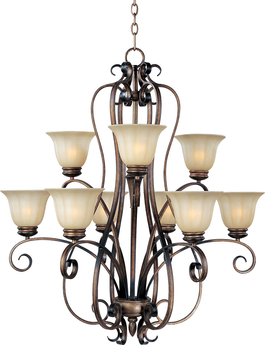 Fremont 9 Light 34 inch Platinum Dusk Multi-Tier Chandelier Ceiling Light