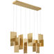 Coburg Linear Chandelier Ceiling Light in Gold