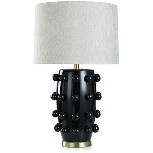 Marni 31 inch 100.00 watt Black/Brass/Light Grey/Silver Sheen Table Lamp Portable Light
