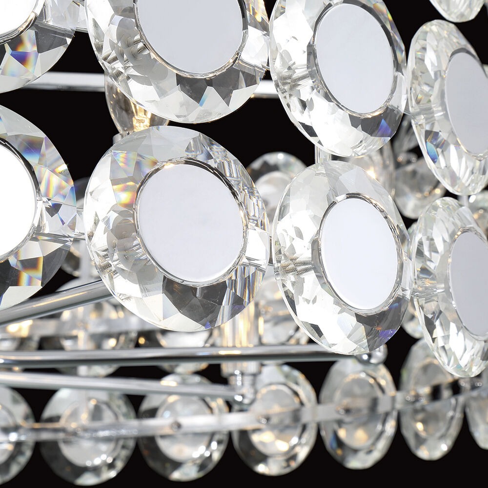 Perrene Linear Chandelier Ceiling Light in Chrome