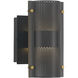 Westcliffe LED 8 inch Gold and Black Outdoor Wall Sconce