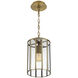 Saville 1 Light 8 inch Brass Pendant Ceiling Light