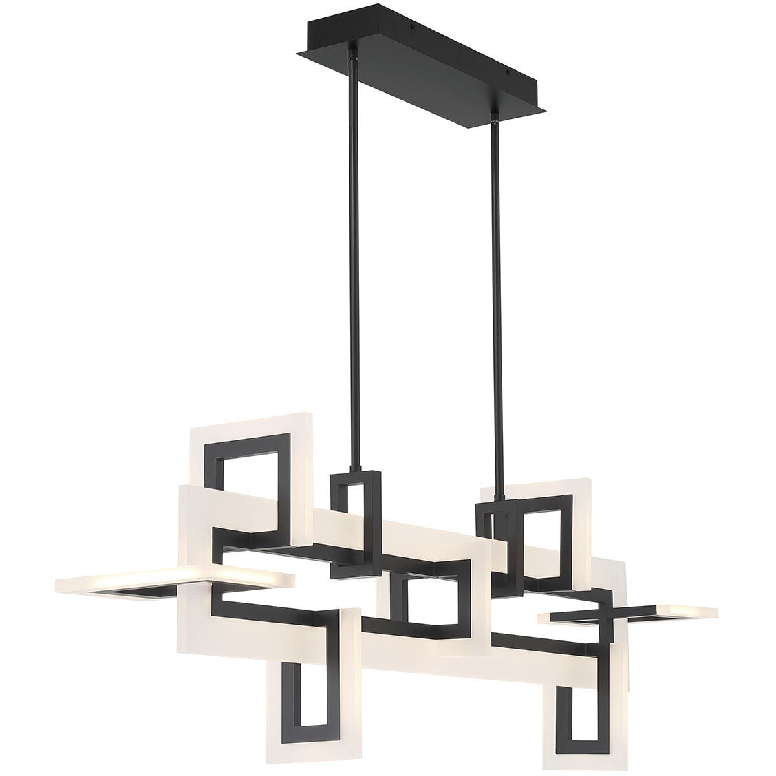 Inizio Linear Chandelier Ceiling Light in Black