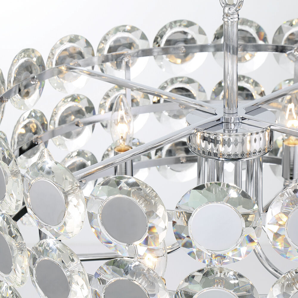 Perrene 8 Light 31.5 inch Chrome Chandelier Ceiling Light