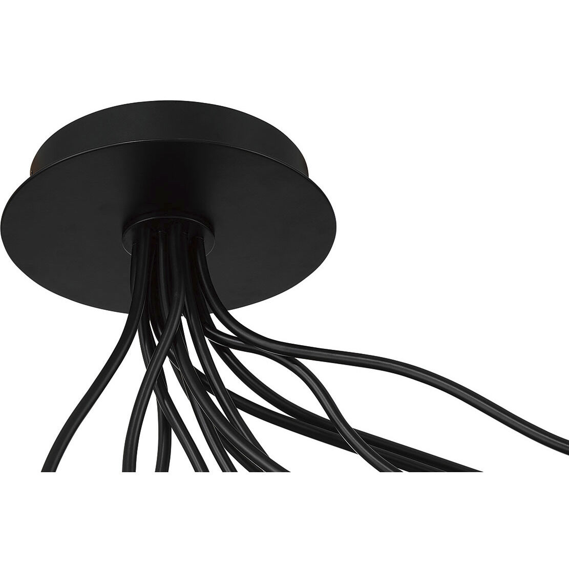 Athena LED 20 inch Matte Black Semi-Flush Mount Ceiling Light