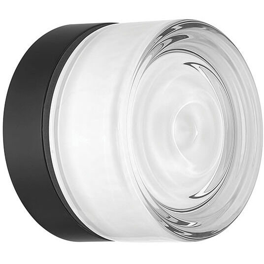 Sternn LED 5 inch Matte Black Outdoor Surface Mount in Clear Smooth