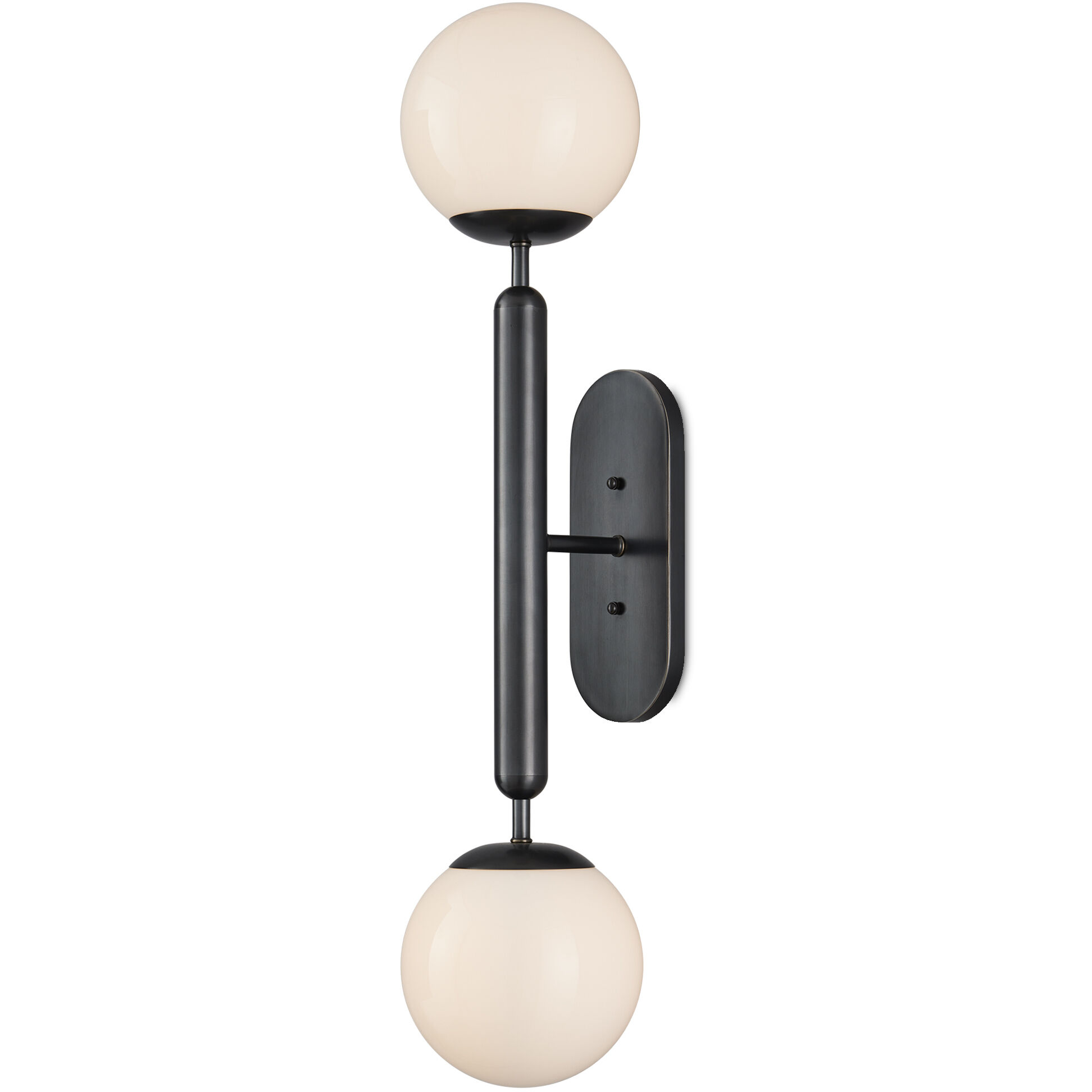 Barbican 2 Light 6.5 inch Oil Rubbed Bronze and White Bath Sconce Wall Light