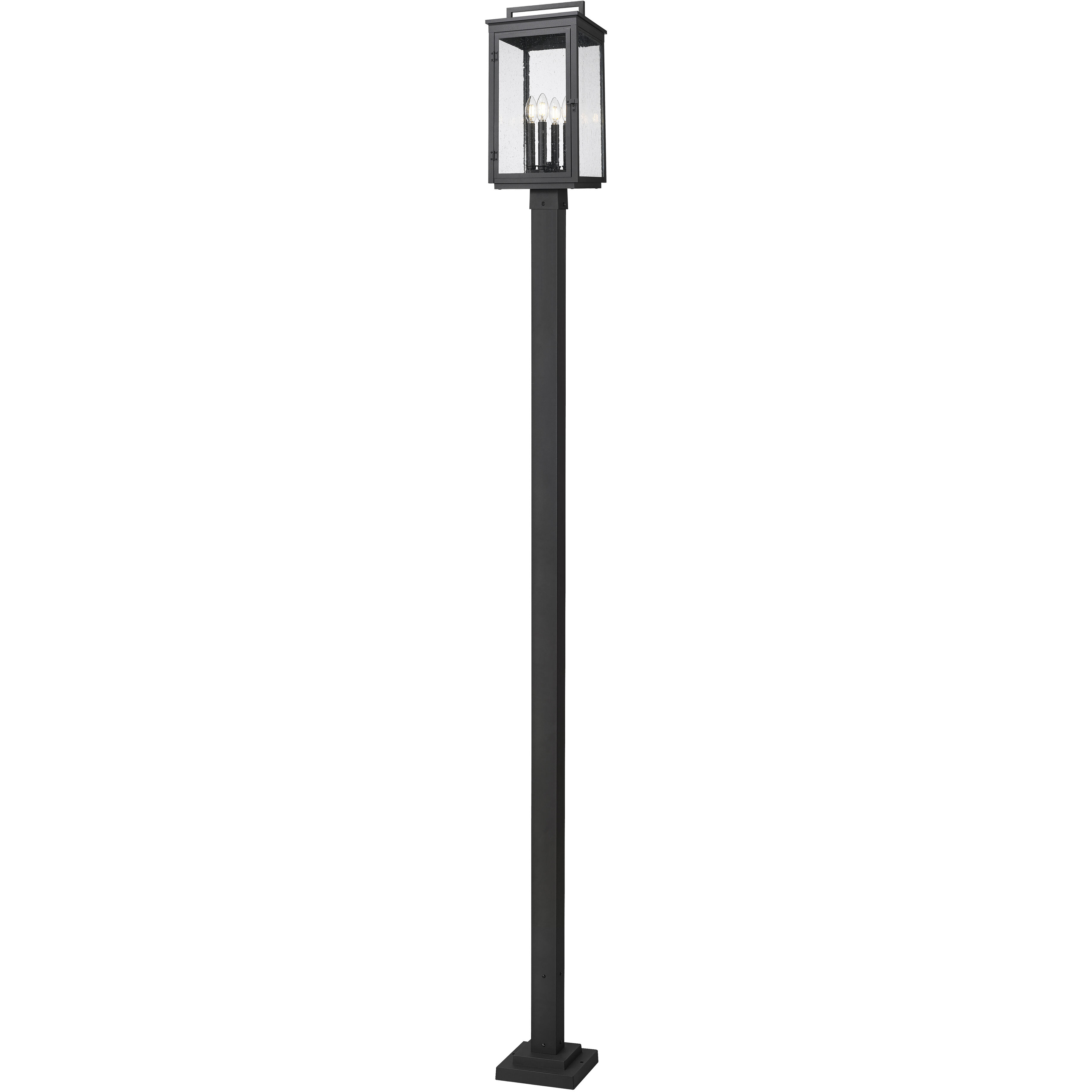 Hartwell 4 Light 115.25 inch Sand Black Outdoor Post Mounted Fixture