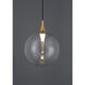 Iissa LED 6.25 inch Gold Pendant Ceiling Light in Clear