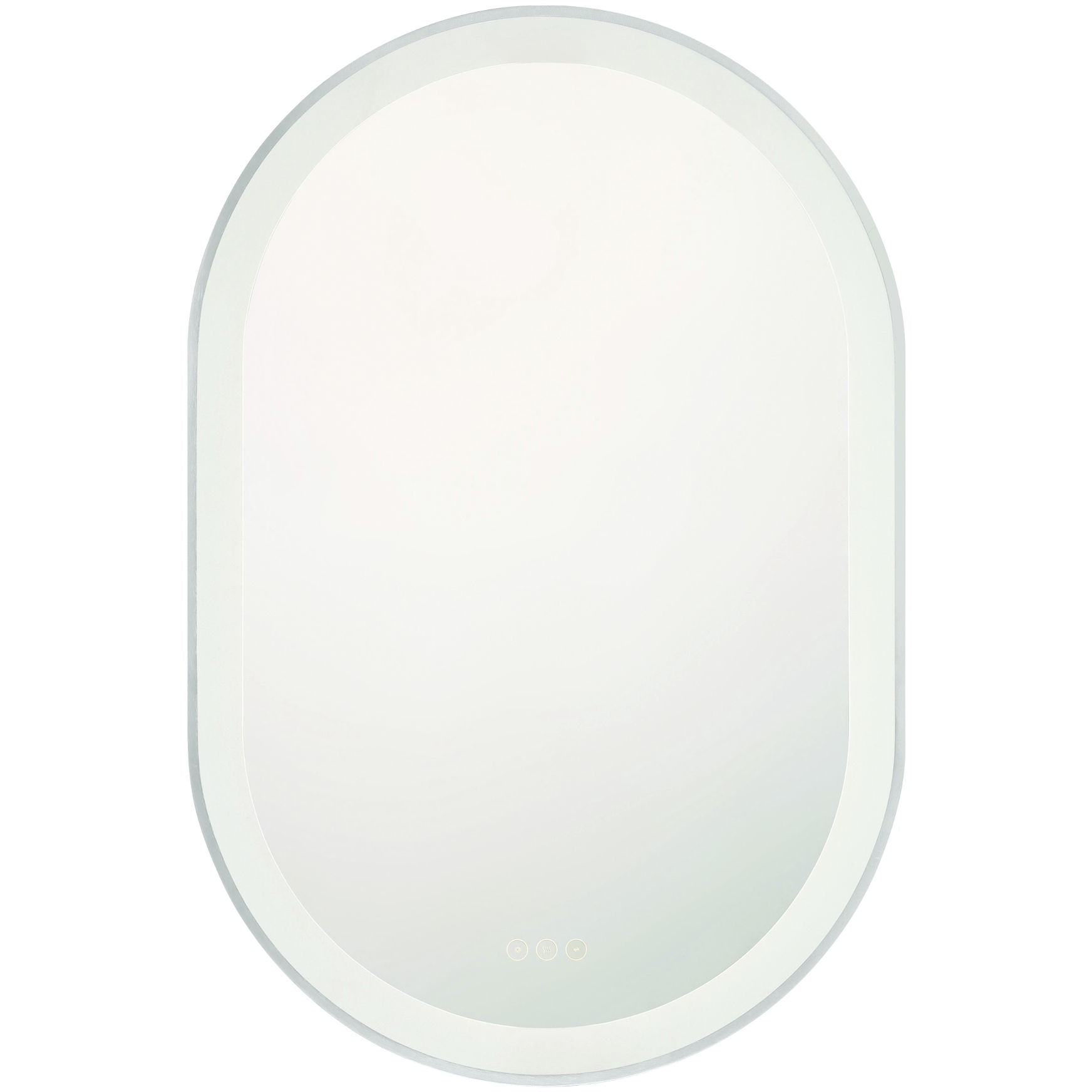 Sara 36 X 24 inch Matte Silver LED Mirror