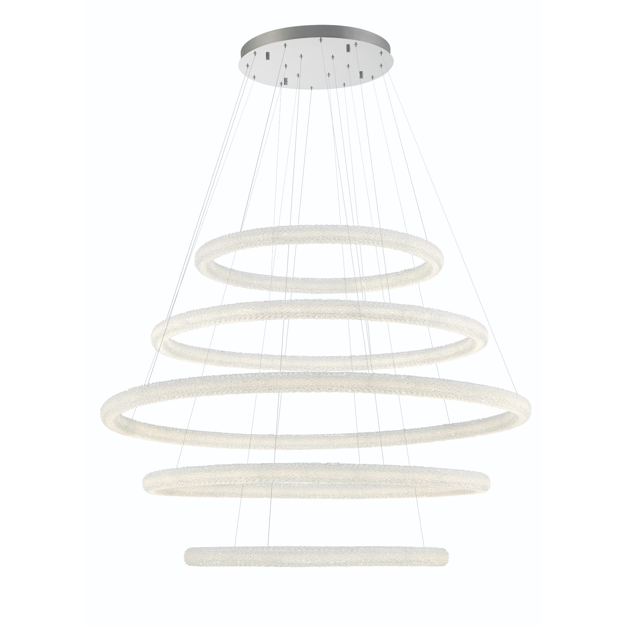 Eurofase 43928019 Sassi LED 60 inch Chrome Chandelier Ceiling Light