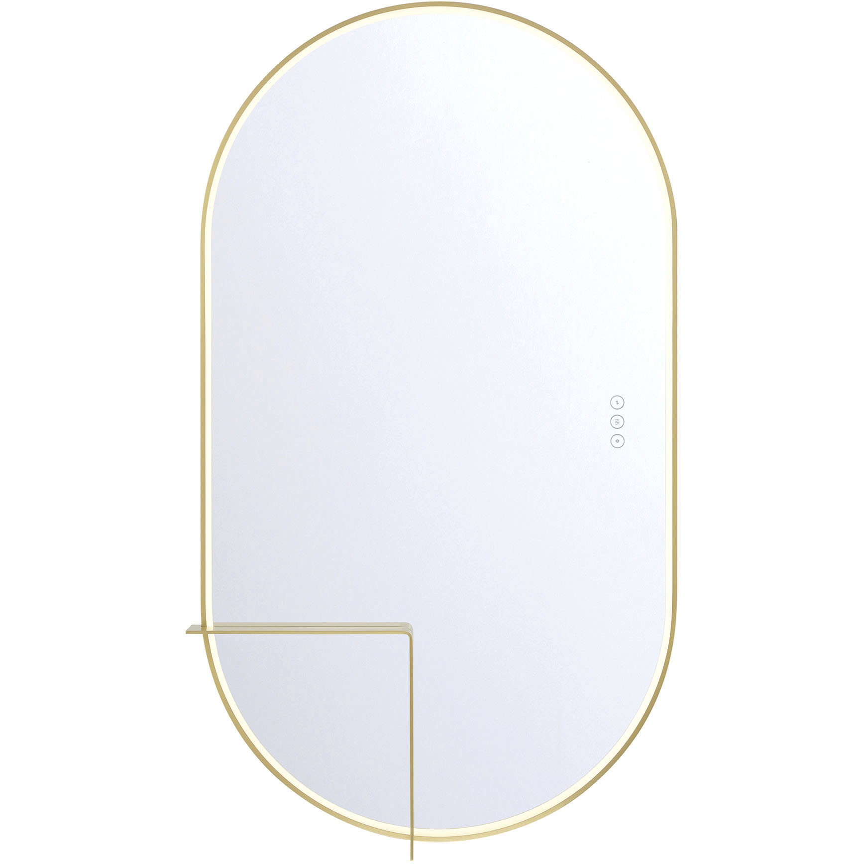 Linden 42 X 24 inch Gold LED Mirror
