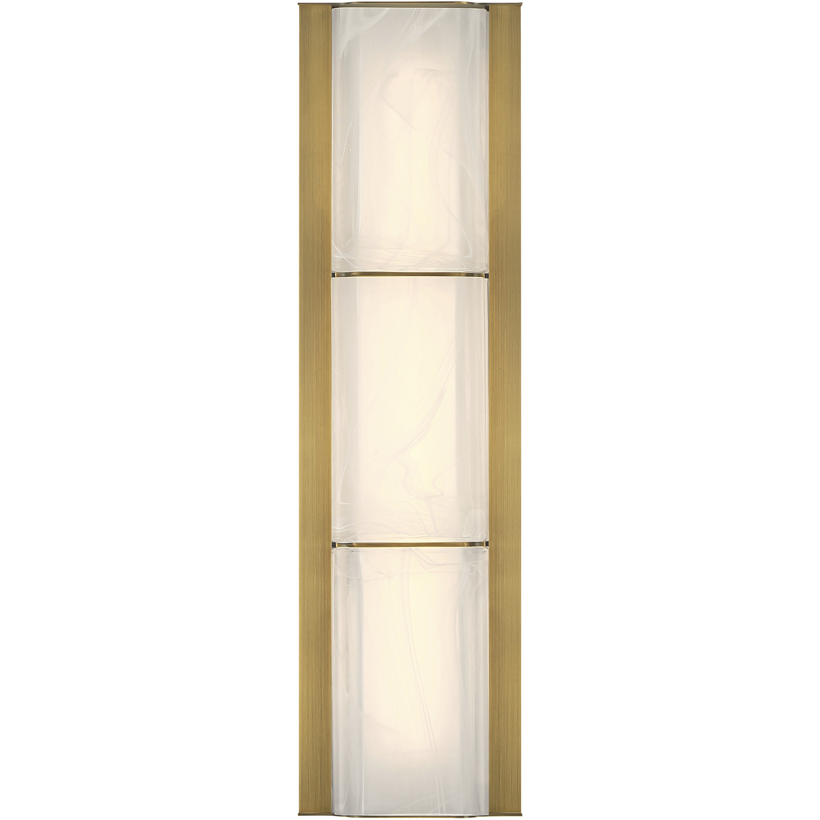 Gibraltar LED 18.25 inch Antique Brass Vanity Light Wall Light