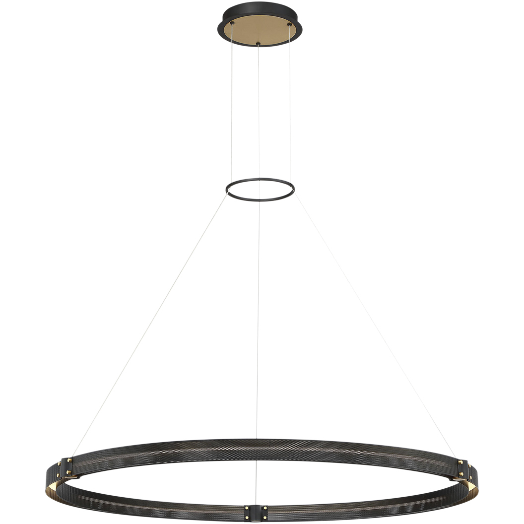 Admiral LED 48.25 inch Gold and Black Chandelier Ceiling Light, Medium