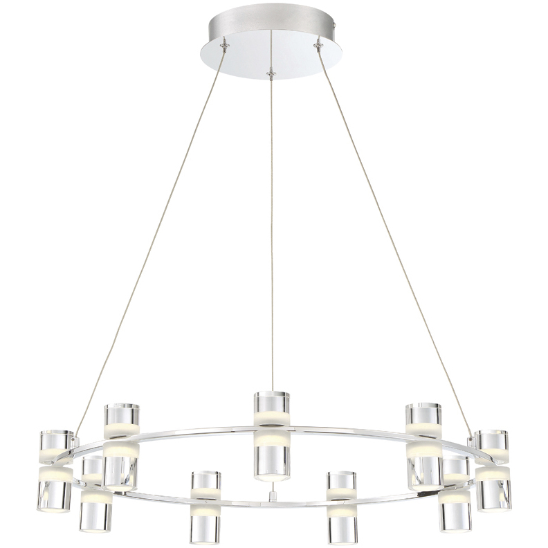 Netto LED 24.75 inch Chrome Pendant Ceiling Light, Small