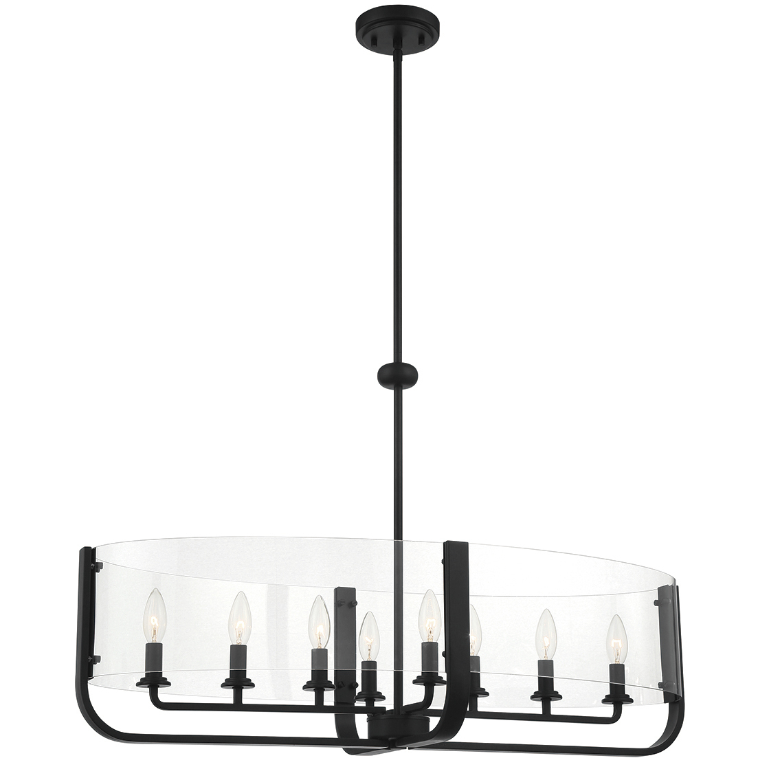 Campisi 8 Light 16.5 inch Black Chandelier Ceiling Light