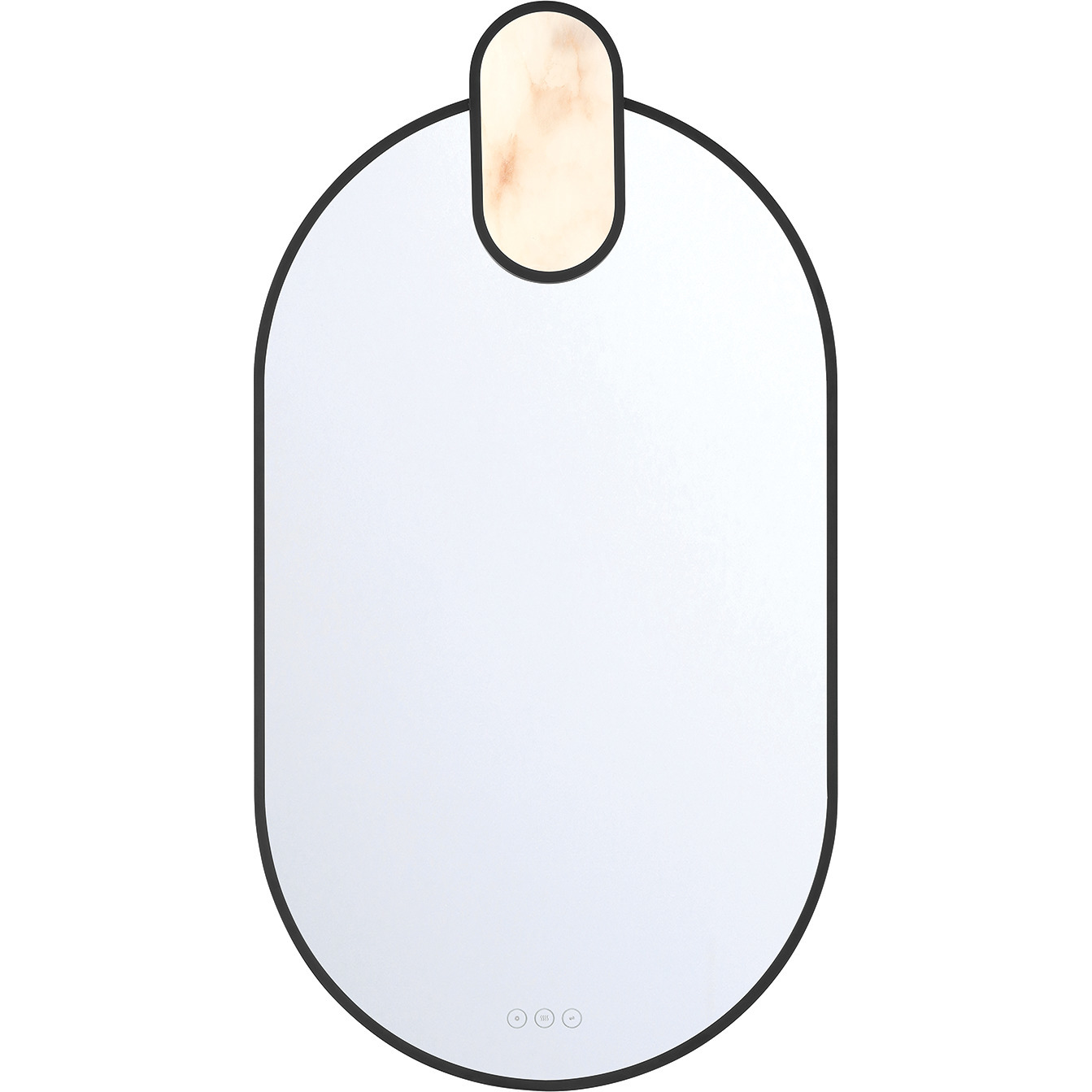 Mrissa 39 X 21 inch Matte Black LED Mirror