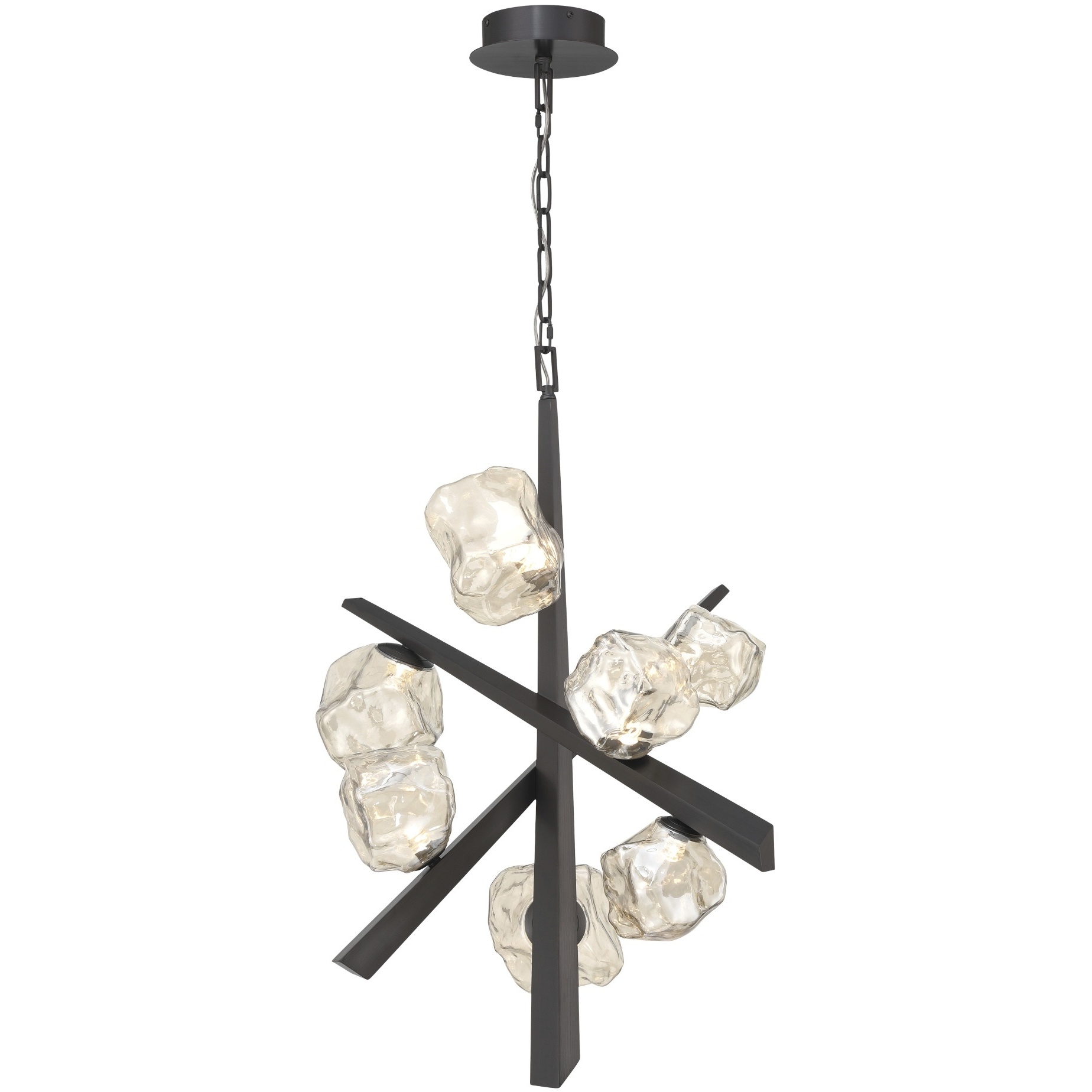 Eurofase 47234024 Thorah 7 Light 27 inch Graphite Chandelier Ceiling Light