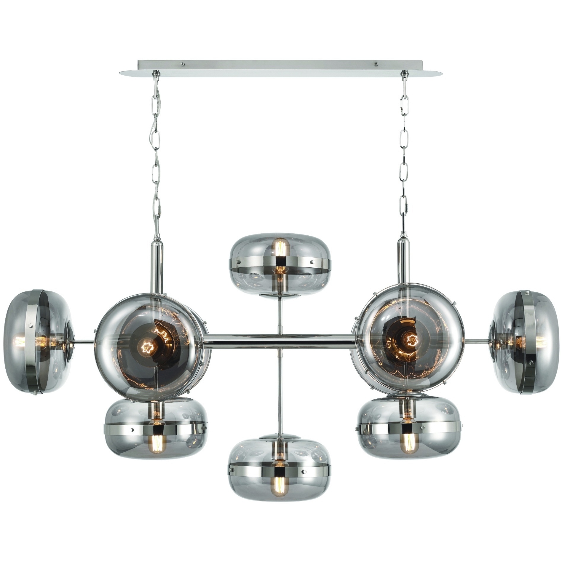 Nottingham 10 Light 21.75 inch Polished Nickel Chandelier Ceiling Light