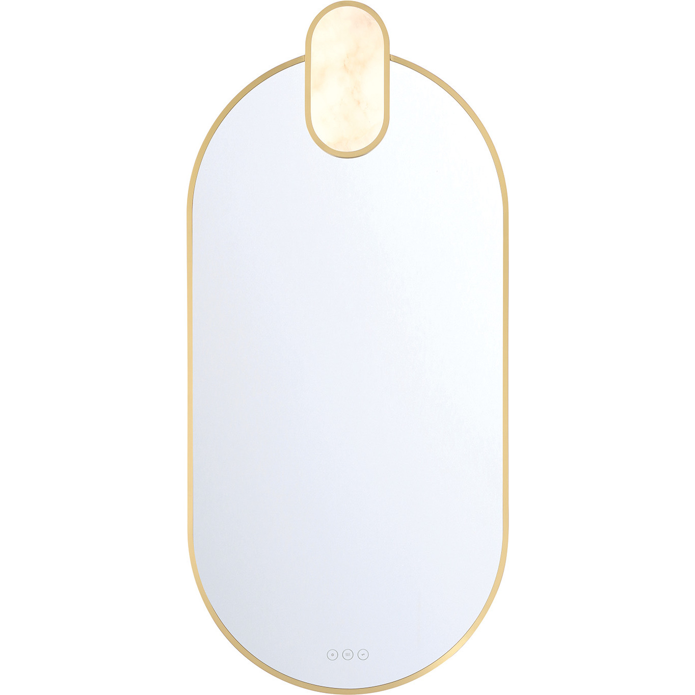 Mrissa 45 X 21 inch Gold LED Mirror