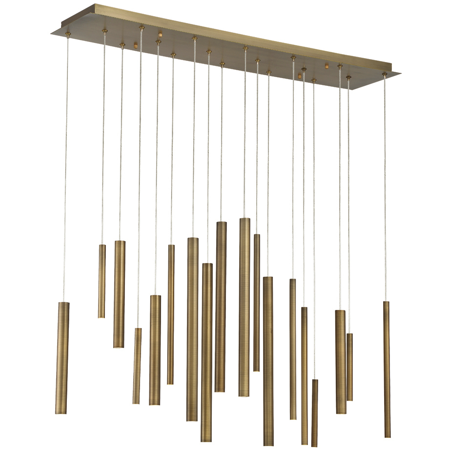 Santana LED 10 inch Brass Chandelier Ceiling Light