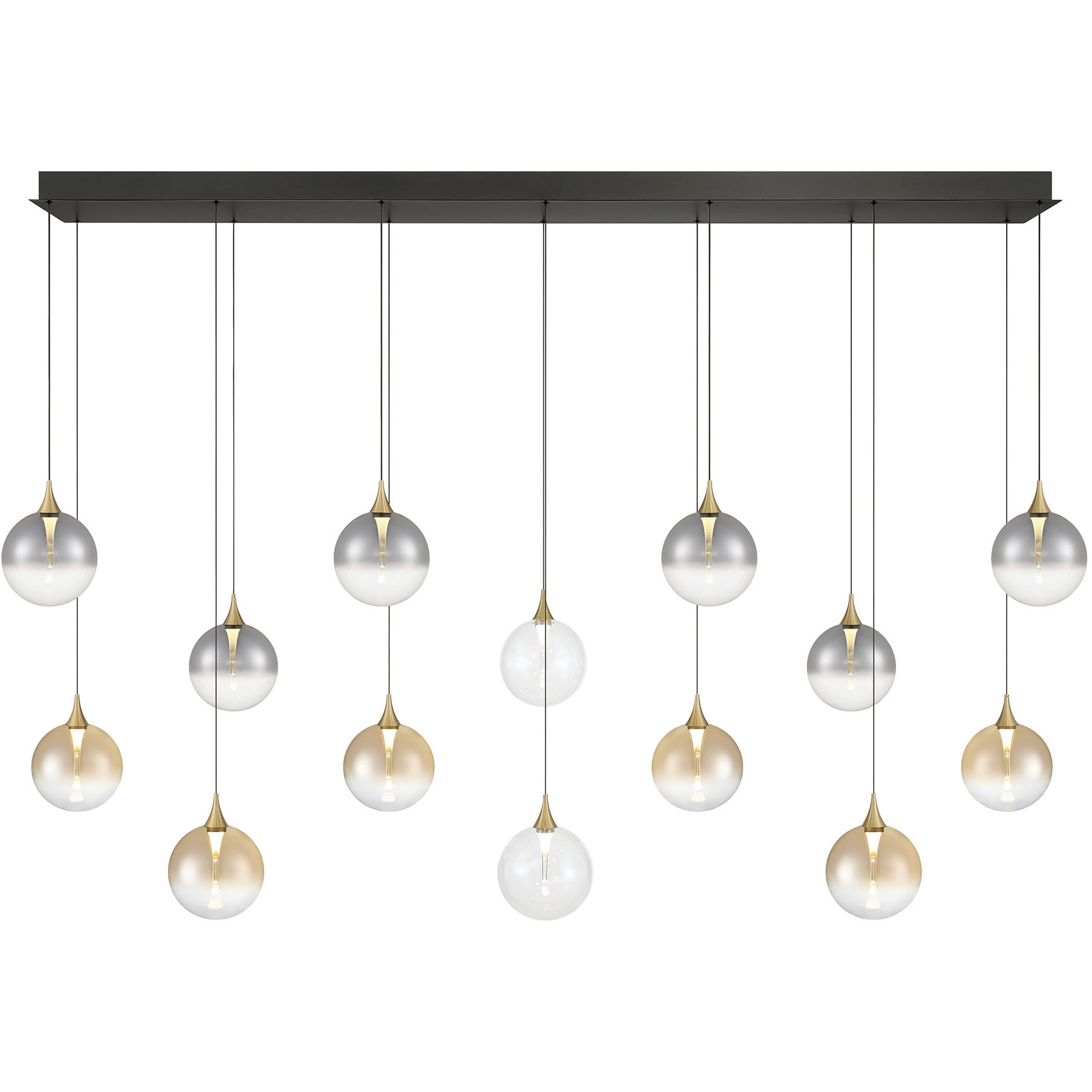Iissa 14 Light 15.5 inch Gold Chandelier Ceiling Light in Mixed