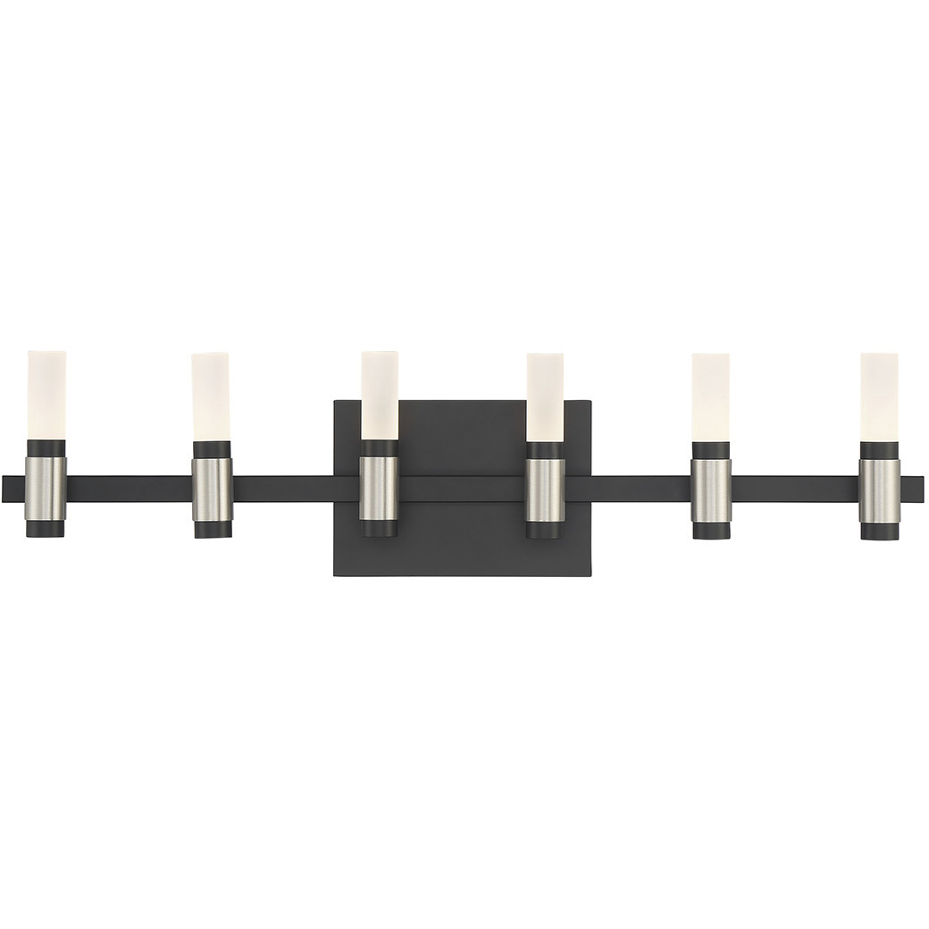 Albany LED 26.5 inch Silver and Black Vanity Light Wall Light