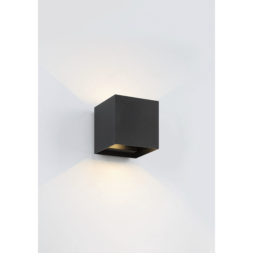 Bloc LED 4.33 inch Black Outdoor Wall Mount