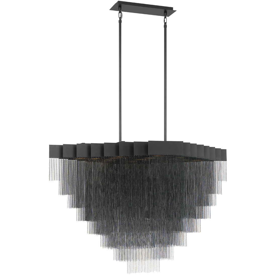 Eurofase 37096025 Bloomfield LED 28.5 inch Black Chandelier Ceiling Light