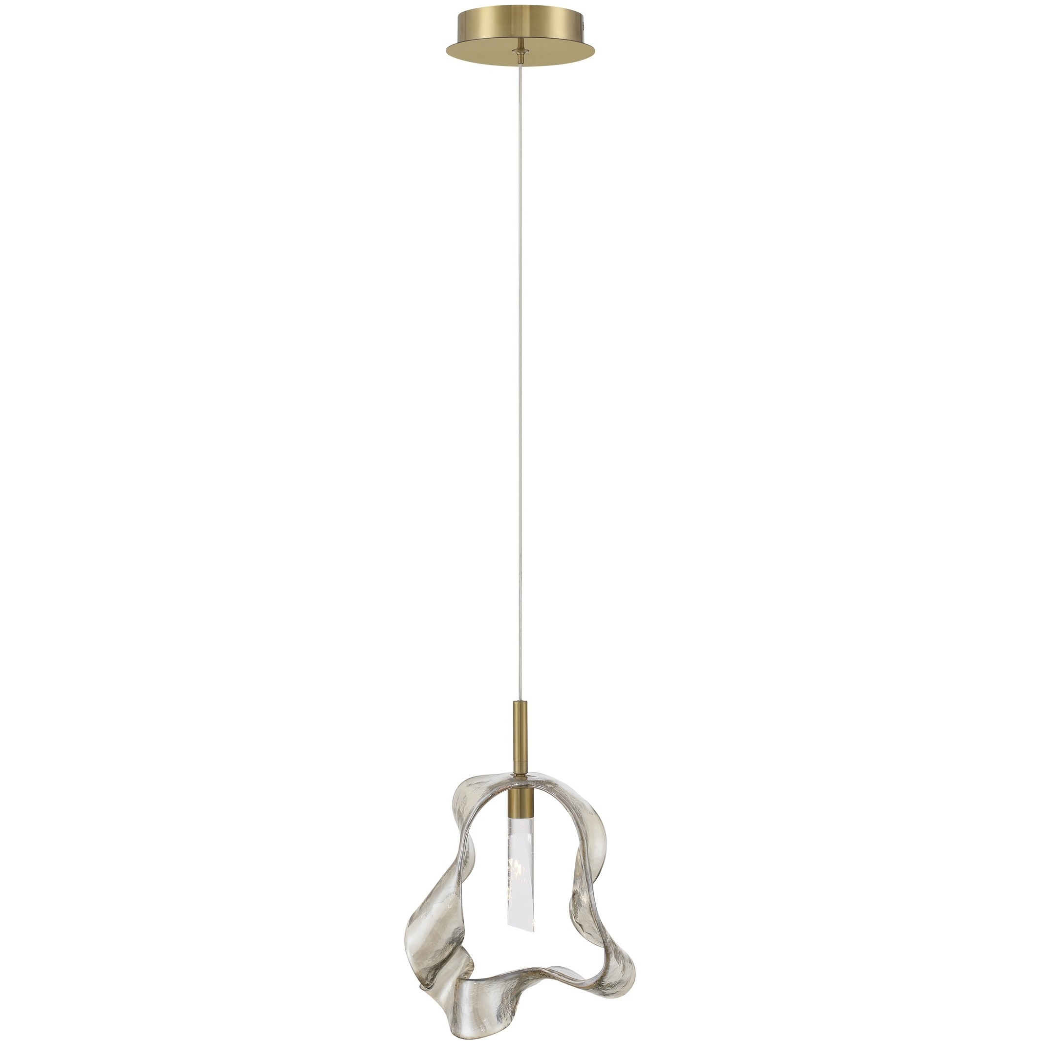 Norah 1 Light 5.5 inch Gold Standard Pendant Ceiling Light in Amber