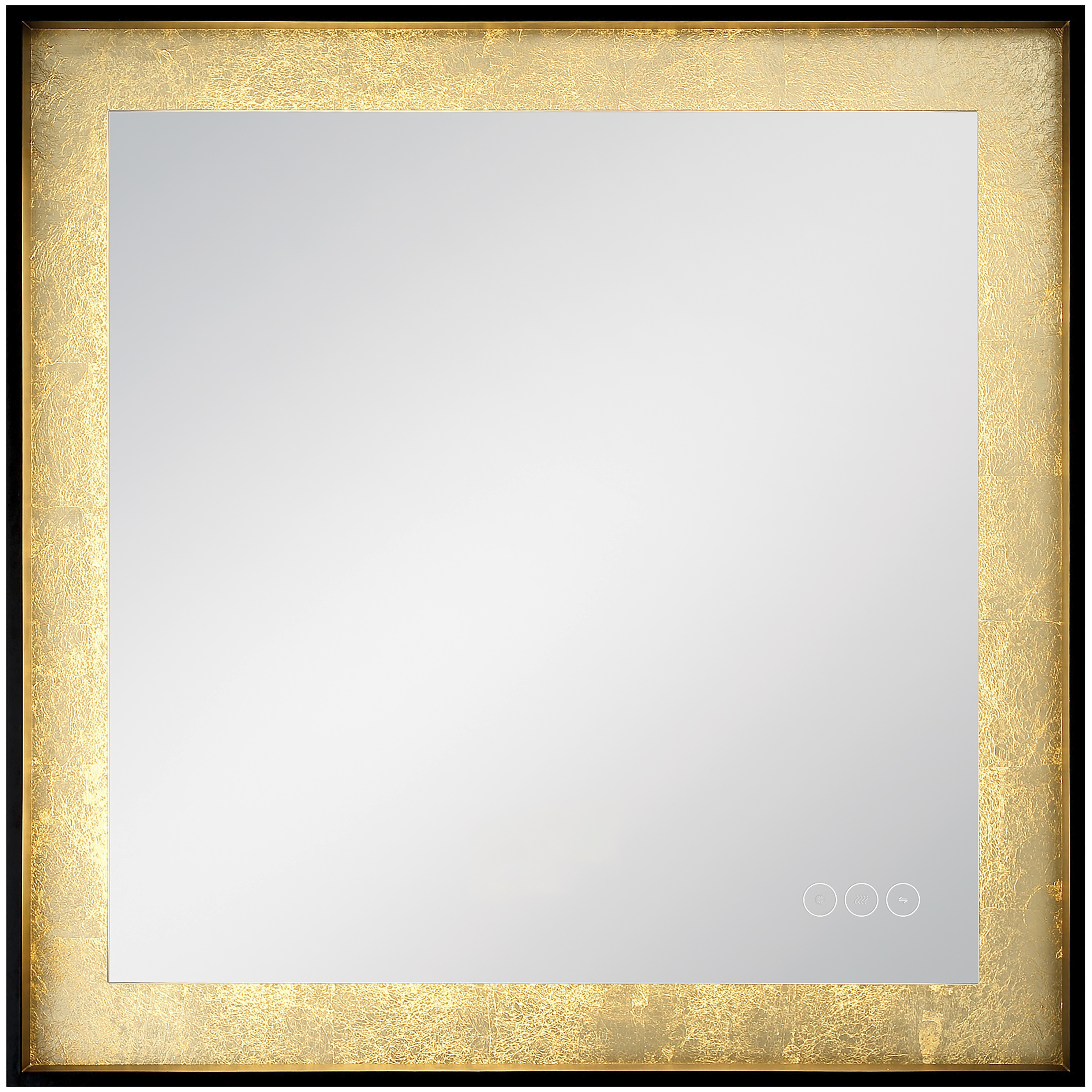 Anya 32 X 32 inch Anodized Black LED Mirror