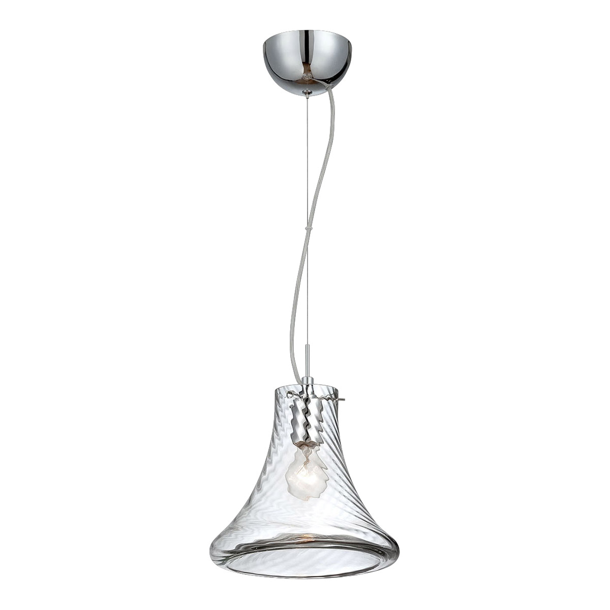 Bloor 1 Light 10 inch Chrome Pendant Ceiling Light, Small