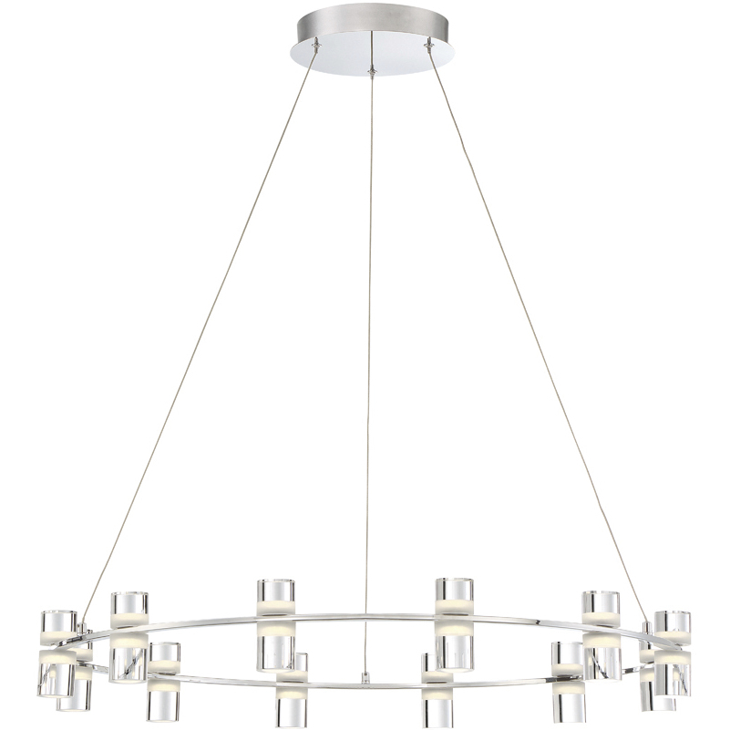 Netto LED 32.75 inch Chrome Chandelier Ceiling Light, Medium