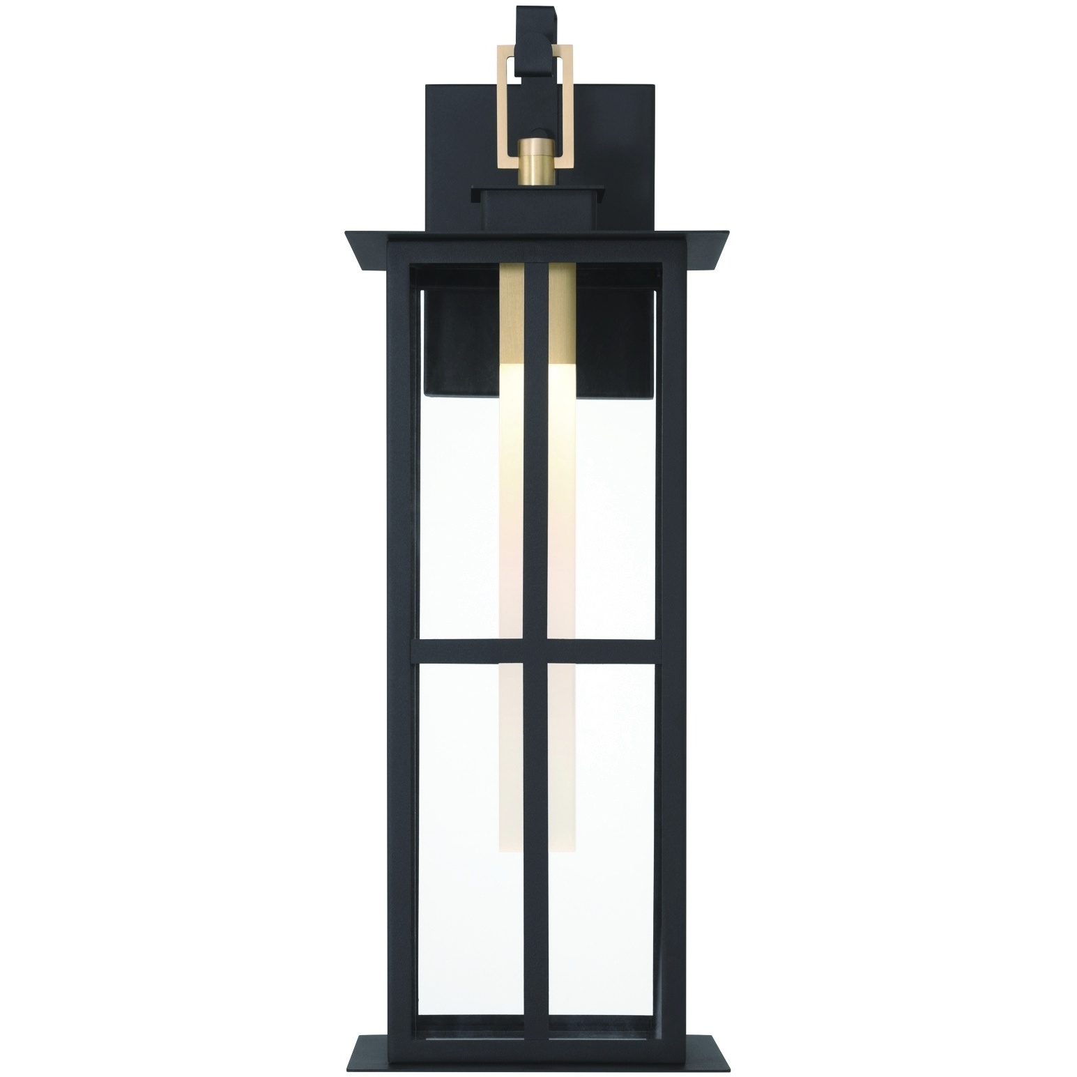 Greyson 1 Light 22 inch Brass and Black Outdoor Wall Lantern
