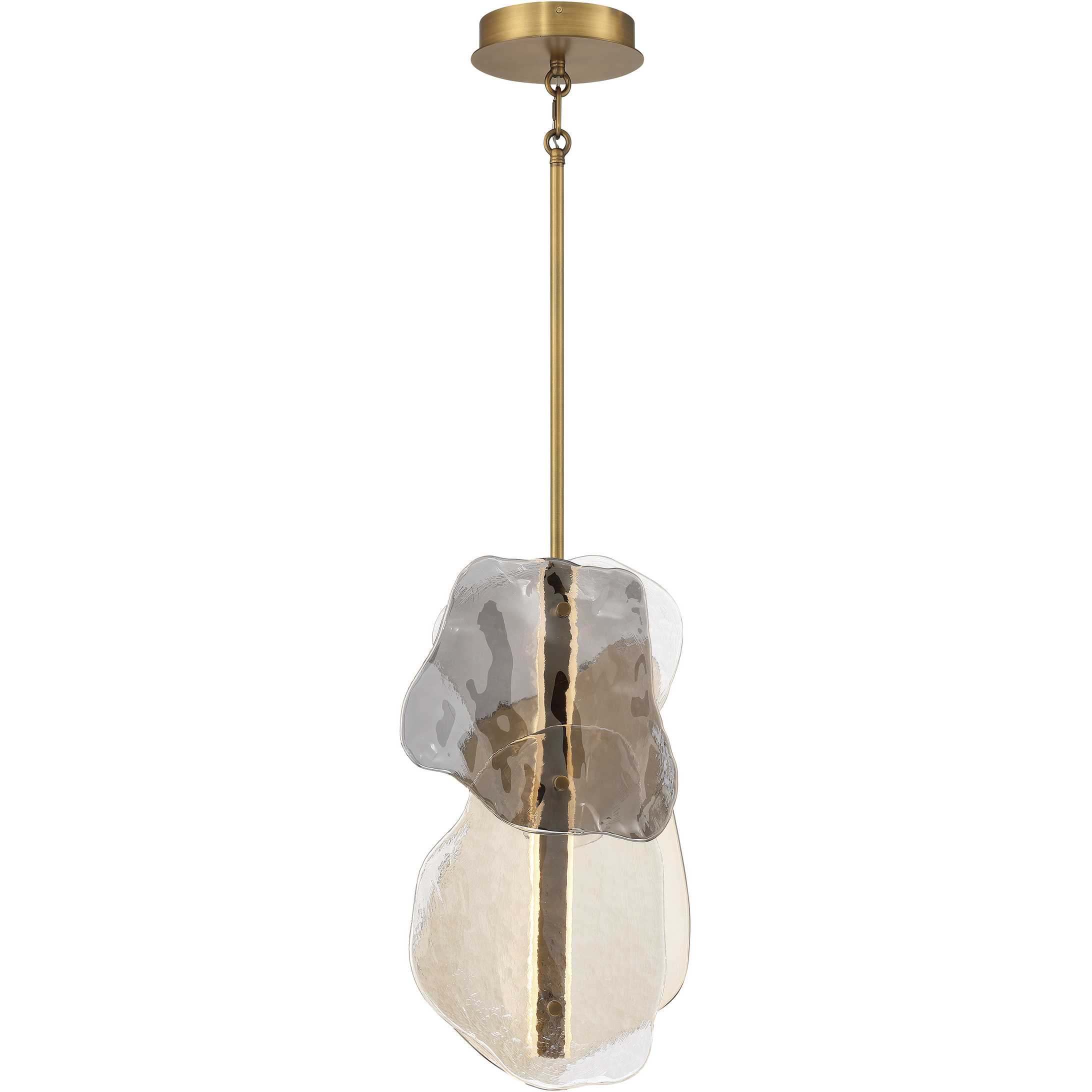 Grotto 1 Light 8 inch Antique Brass Standard Pendant Ceiling Light