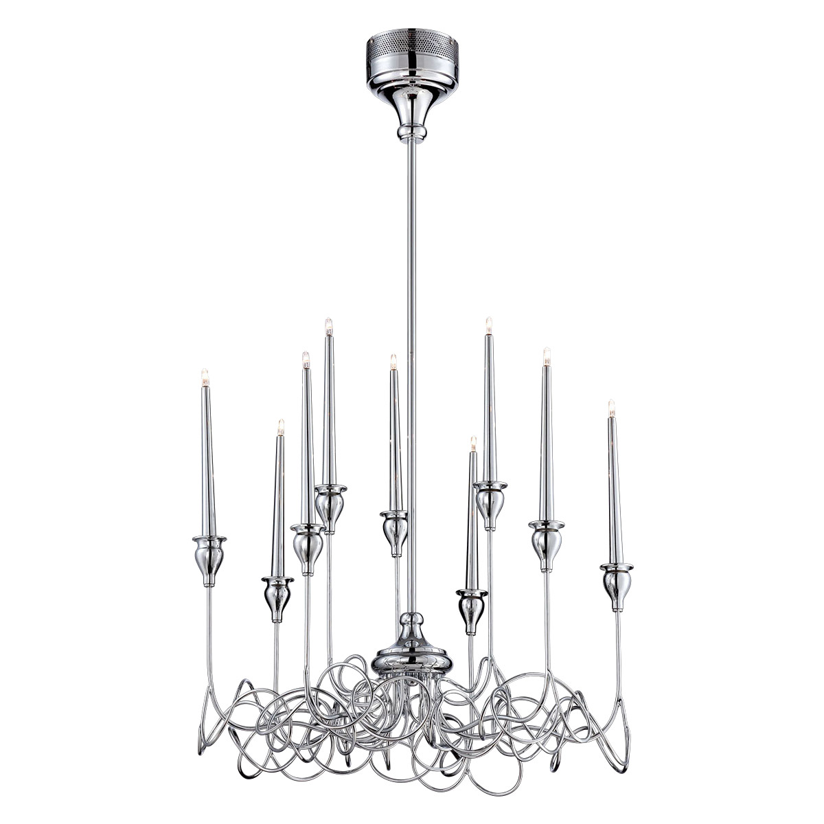 Candela 9 Light 23 inch Chrome Chandelier Ceiling Light
