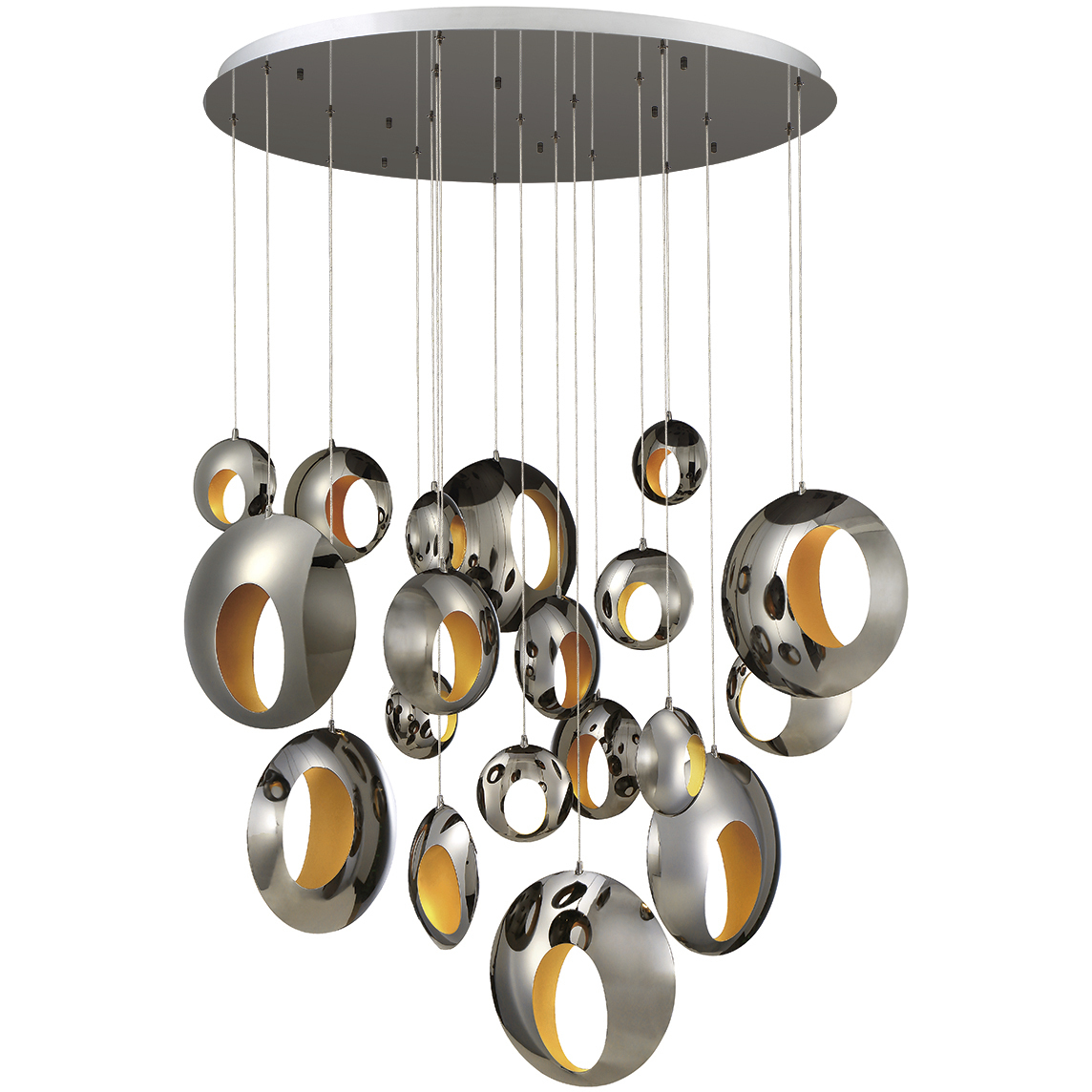 Arlington LED 51.25 inch Black Chandelier Ceiling Light